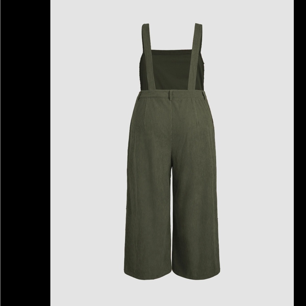 Cider Olive Green Corduroy Jumpsuit - Picture 13 of 13